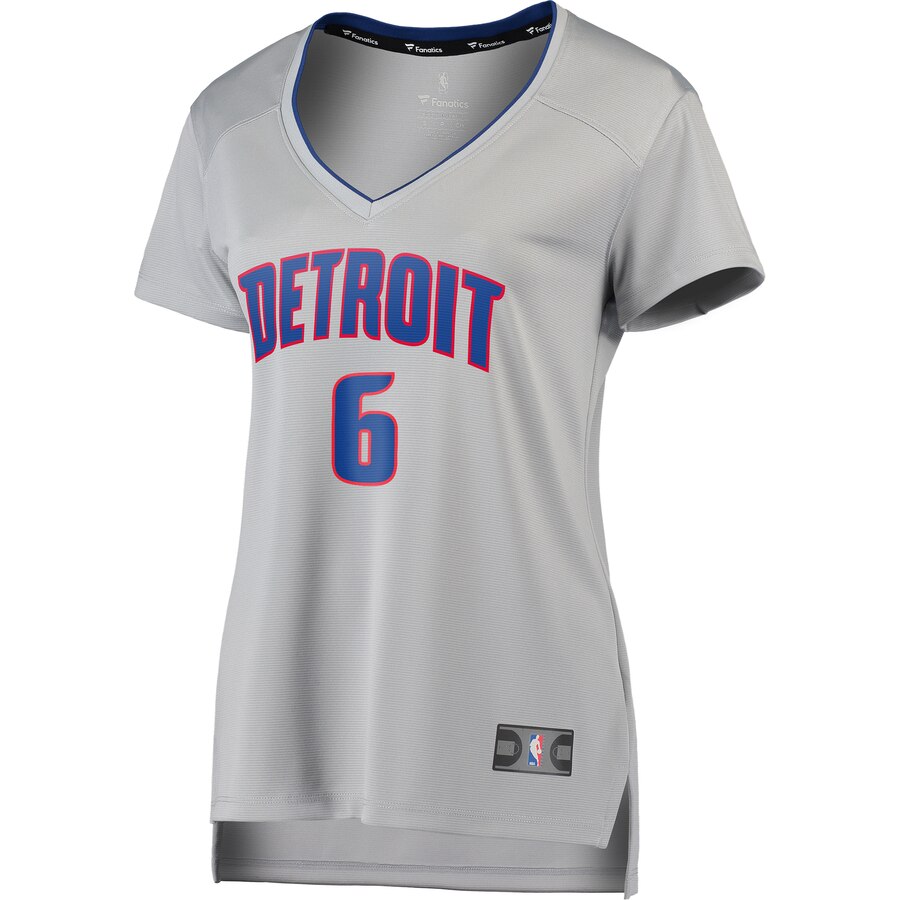 Alternative view of Bruce Brown Detroit Pistons Fanatics Branded Women's Fast Break Replica Player Jersey - Statement Edition - Gray