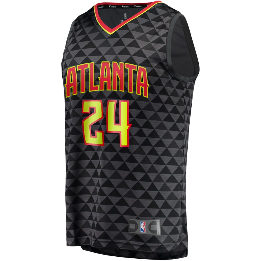 Alternative view of Bruno Fernando Atlanta Hawks Fanatics Branded Fast Break Player Replica Jersey – Icon Edition – Black