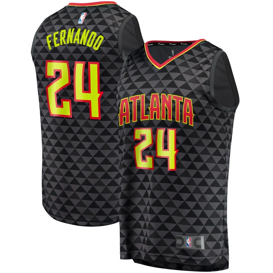 Bruno Fernando Atlanta Hawks Fanatics Branded Fast Break Player Replica Jersey – Icon Edition – Black