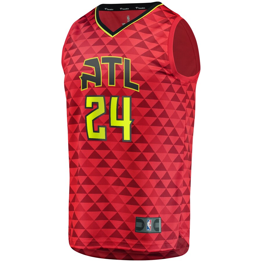 Alternative view of Bruno Fernando Atlanta Hawks Fanatics Branded Fast Break Player Replica Jersey – Statement Edition – Red