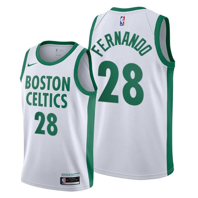 Bruno Fernando Boston Celtics White City Edition Jersey 28 - Men Jersey - JS404