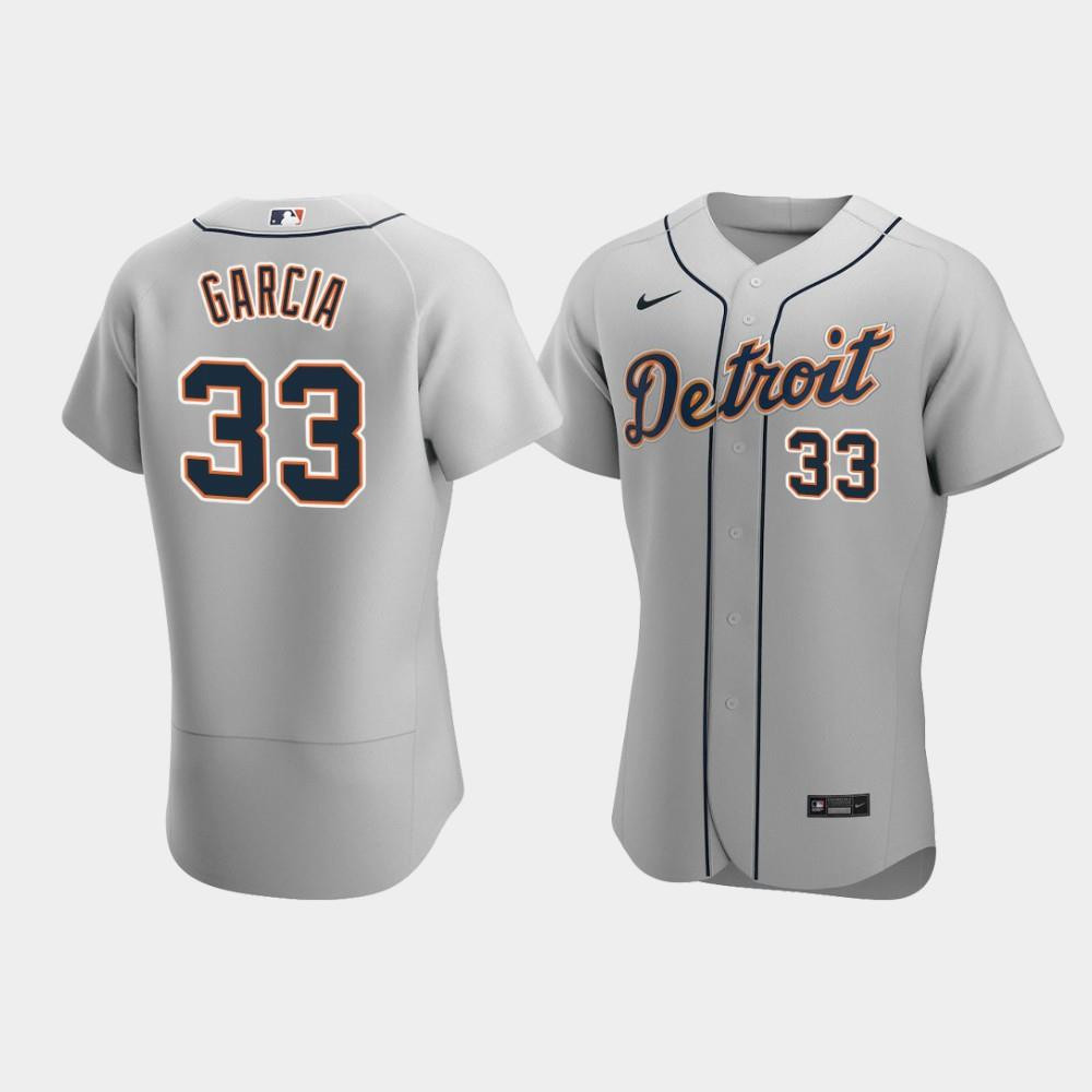 Bryan Garcia 33 Detroit Tigers Gray Road Jersey Jersey