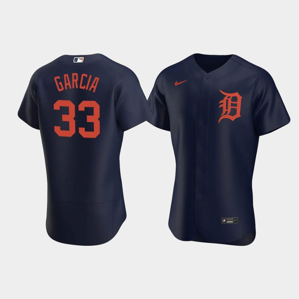 Bryan Garcia 33 Detroit Tigers Navy Alternate Jersey Jersey