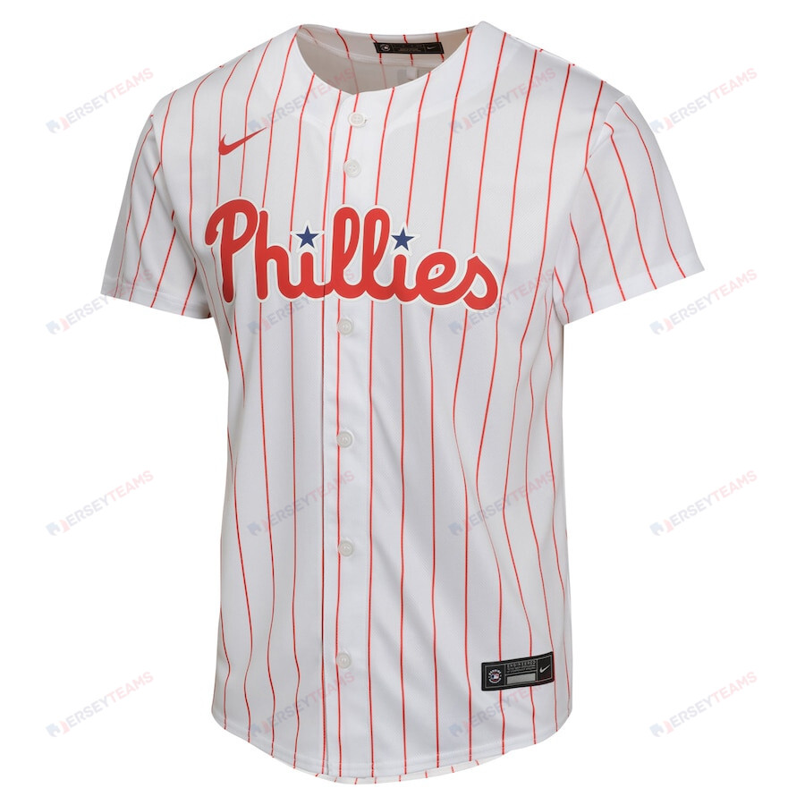 Alternative view of Bryce Harper 3 Philadelphia Phillies Home Game Player YOUTH Jersey - White 