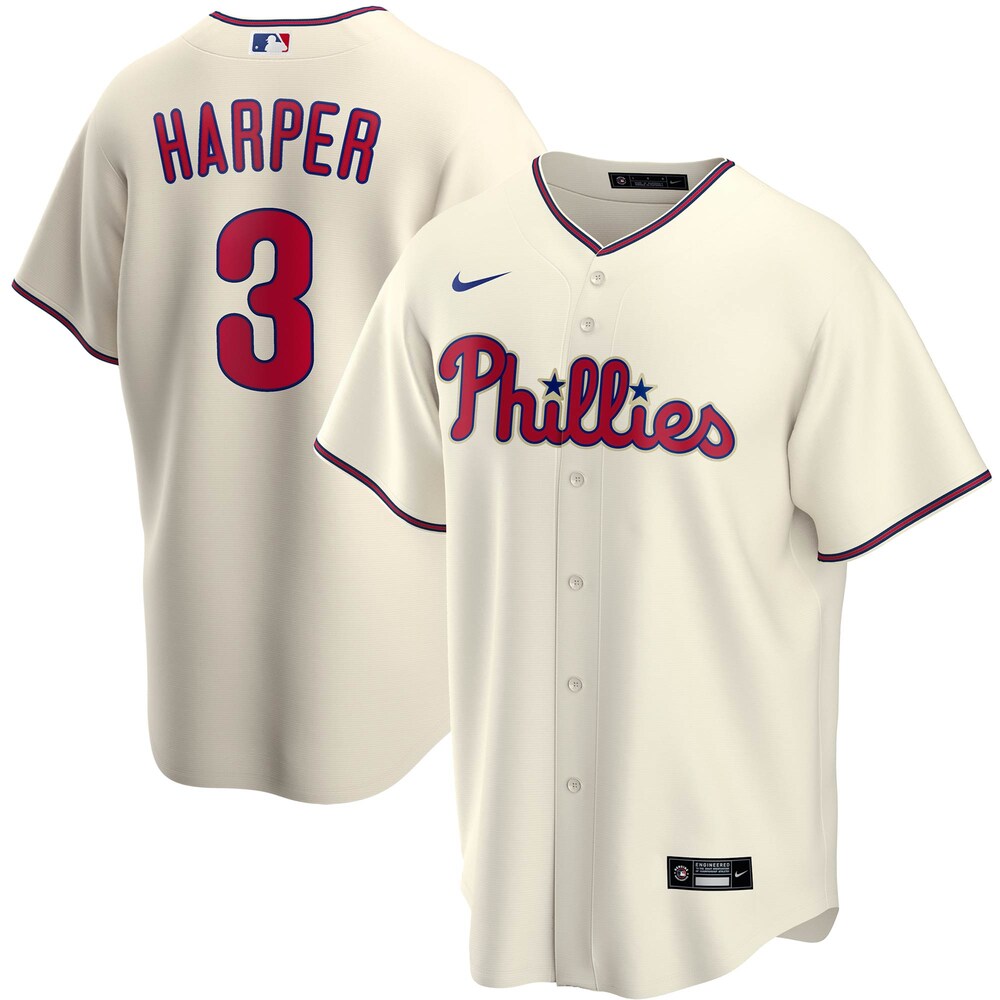 Bryce Harper Philadelphia Phillies Alternate 2020 Player Jersey - Cream
