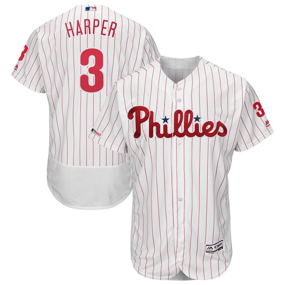 Bryce Harper Philadelphia Phillies Majestic Home Flex Base Collection Player Jersey - White