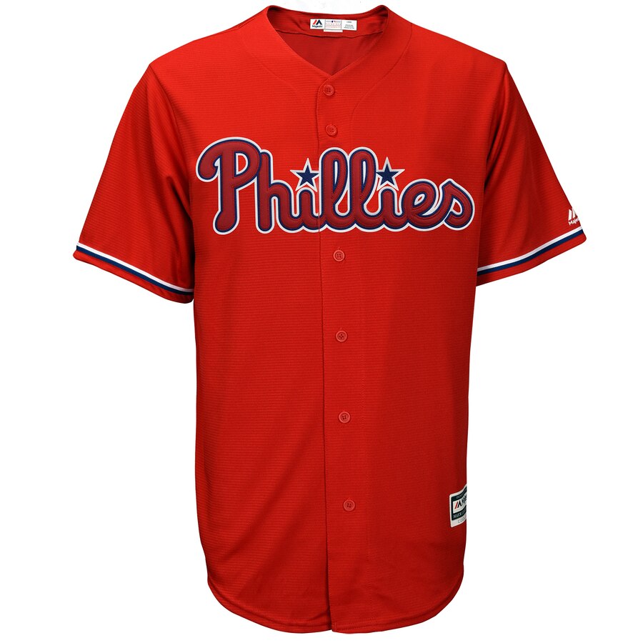 Alternative view of Bryce Harper Philadelphia Phillies Majestic Official Cool Base Player Jersey – Scarlet