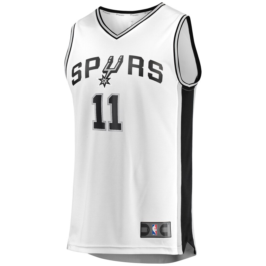 Alternative view of Bryn Forbes San Antonio Spurs Fanatics Branded Fast Break Replica Player Jersey – Association Edition – White