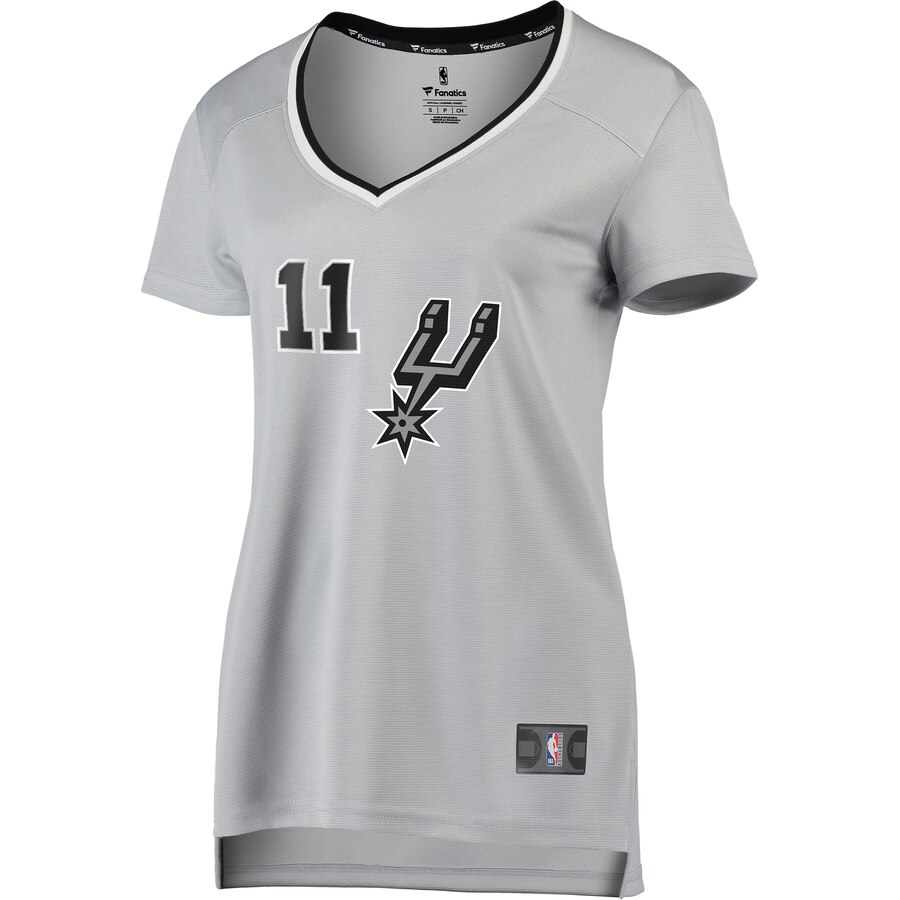 Alternative view of Bryn Forbes San Antonio Spurs Fanatics Branded Women's Fast Break Replica Player Jersey - Statement Edition - Silver
