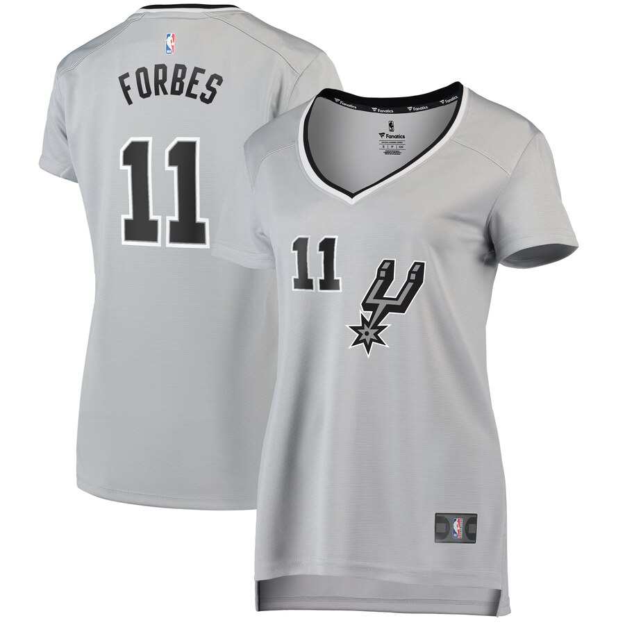 Bryn Forbes San Antonio Spurs Fanatics Branded Women's Fast Break Replica Player Jersey - Statement Edition - Silver