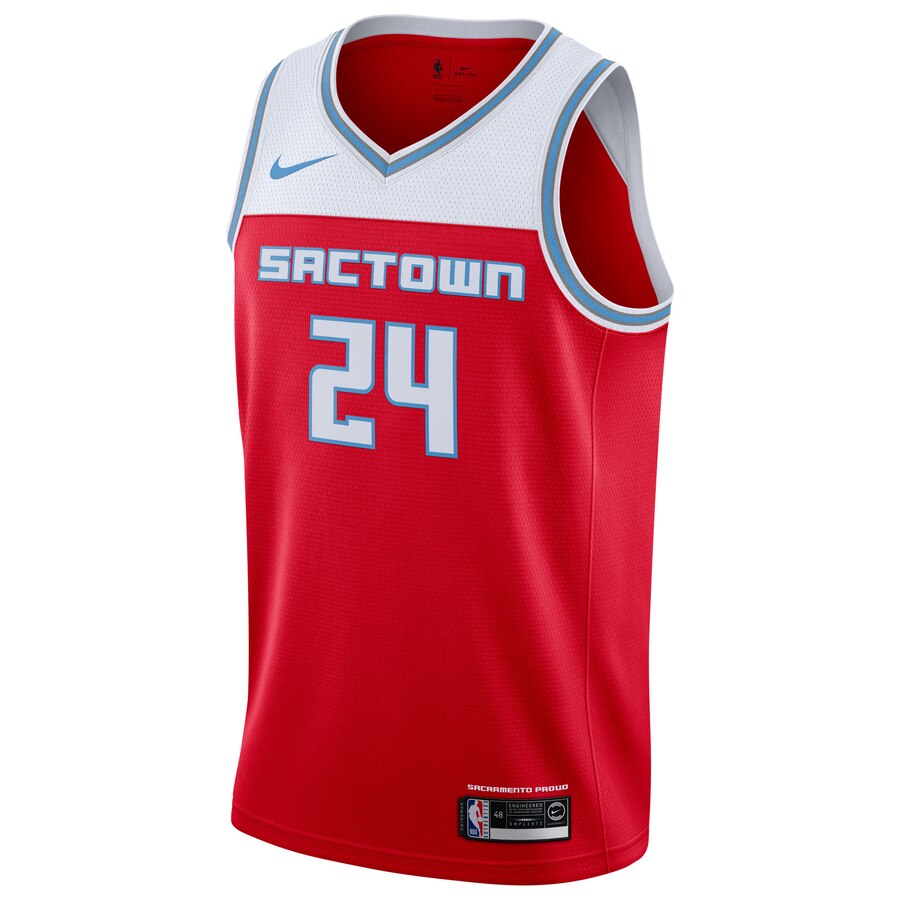Alternative view of Buddy Hield Sacramento Kings 2019/20 Finished Swingman Jersey Red - City Edition