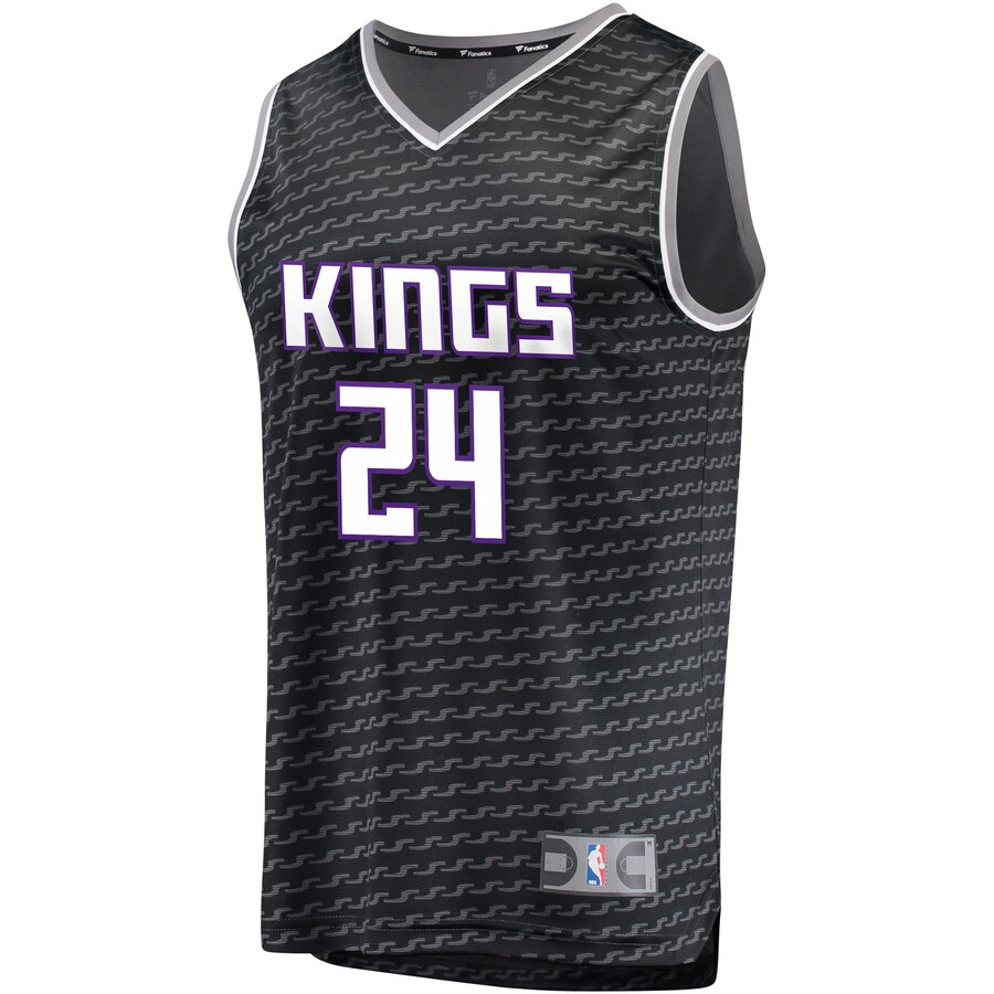 Alternative view of Buddy Hield Sacramento Kings Fanatics Branded Fast Break Replica Jersey Black - Statement Edition