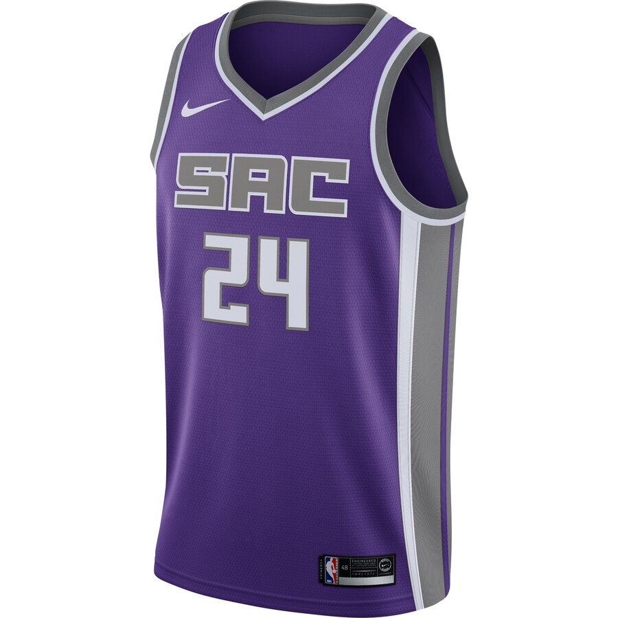 Alternative view of Buddy Hield Sacramento Kings Swingman Jersey Purple – Icon Edition