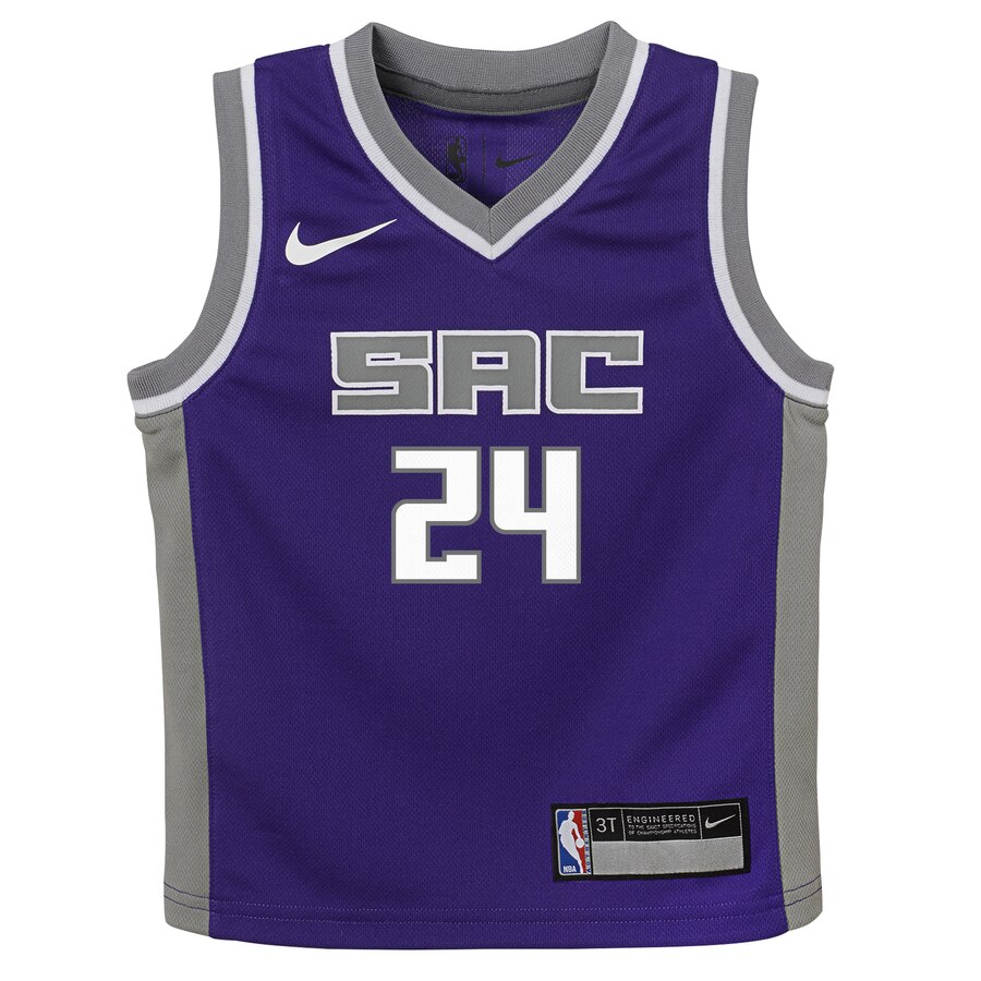 Alternative view of Buddy Hield Sacramento Kings Toddler Replica Jersey Purple - Icon Edition