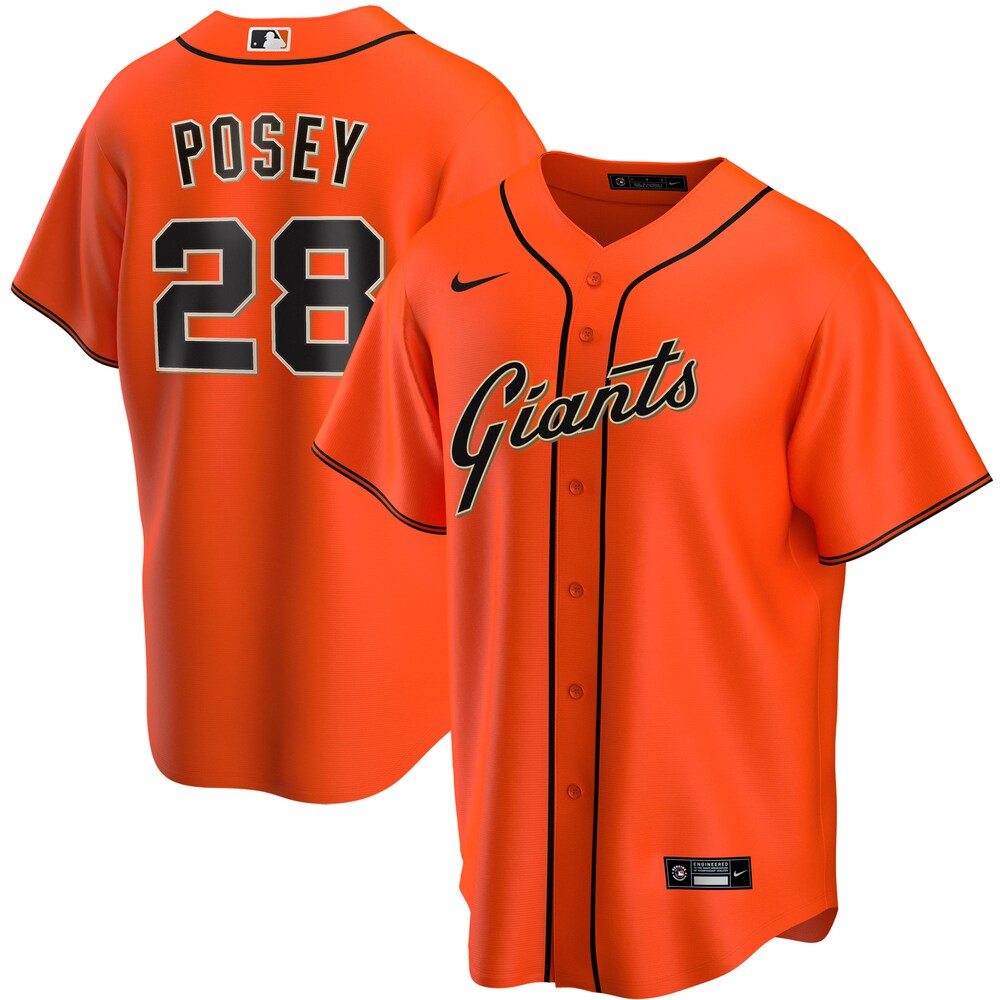 Buster Posey San Francisco Giants Alternate 2020 Player Jersey - Orange