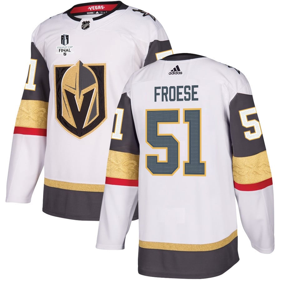 Byron Froese 51 Vegas Golden Knights Stanley Cup 2023 Final Patch Away Breakaway Men Jersey - White - JS854 