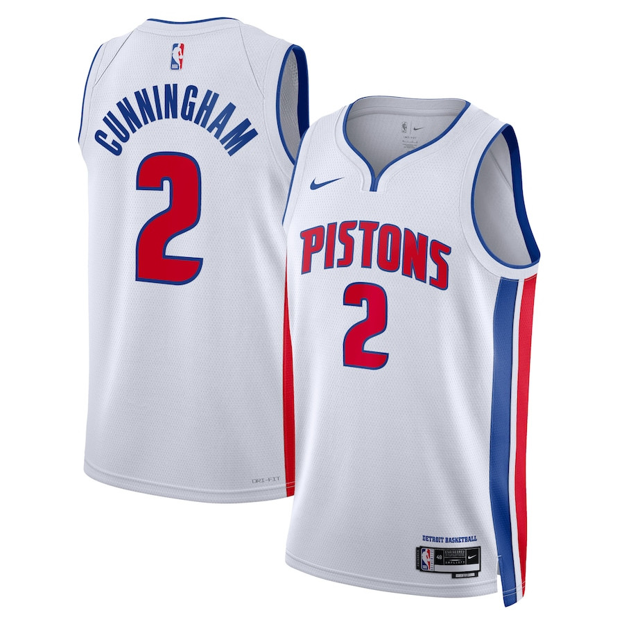 Cade Cunningham 2 Detroit Pistons Unisex Swingman Jersey - Association Edition - White - JS635 