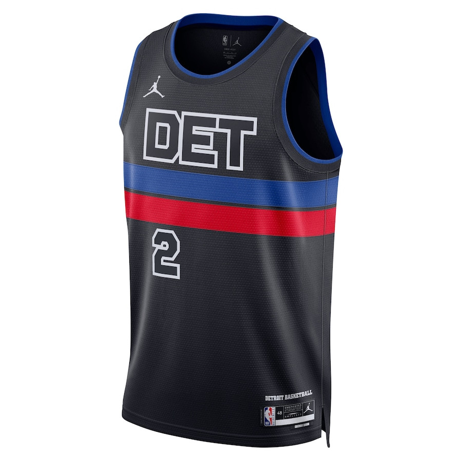 Alternative view of Cade Cunningham 2 Detroit Pistons Unisex Swingman Jersey - Statement Edition - Black - JS981 