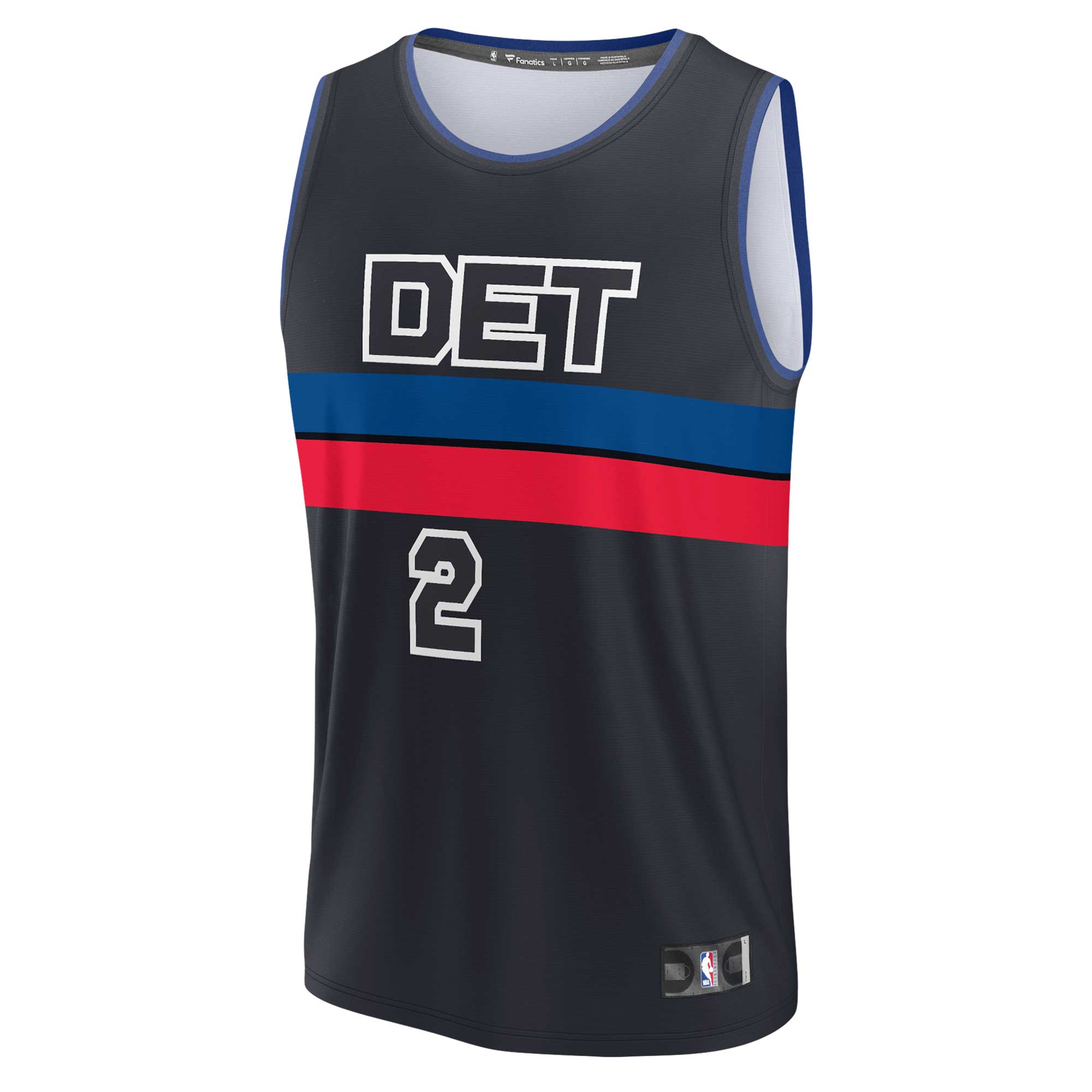 Alternative view of Cade Cunningham Detroit Pistons Fanatics Fast Break Replica Jersey - Statement Edition - Black