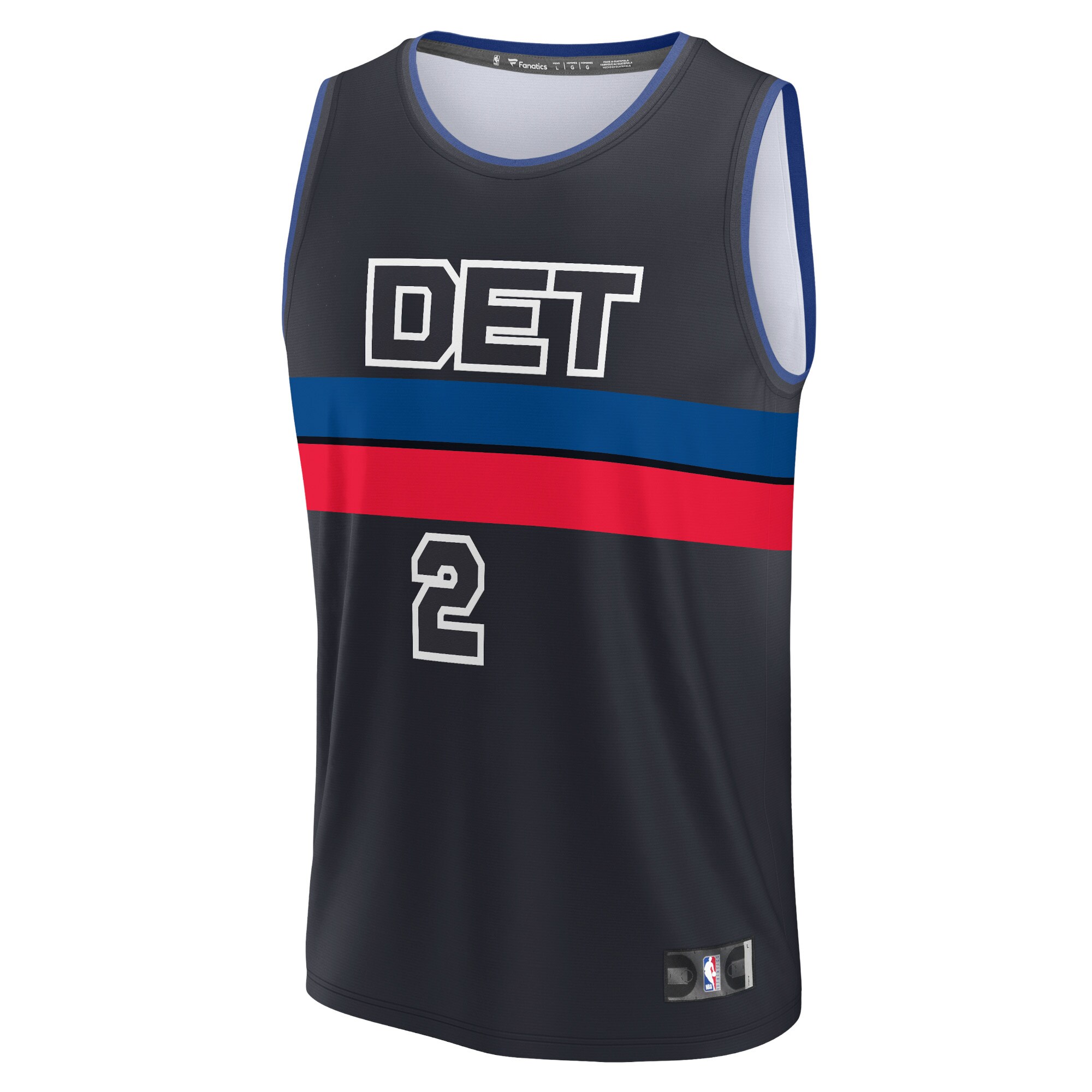Alternative view of Cade Cunningham Detroit Pistons Fanatics Fast Break Replica Player Jersey - Statement Edition - Black