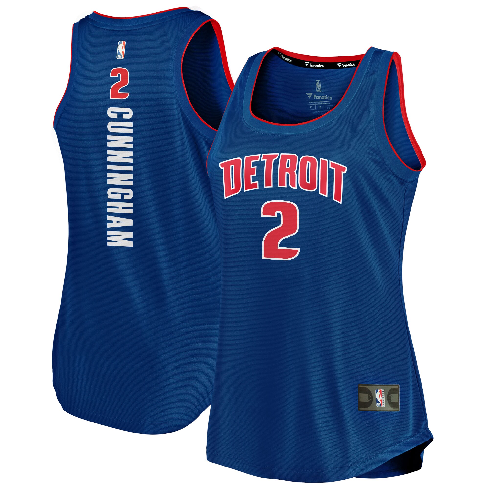 Cade Cunningham Detroit Pistons Fanatics Women's Fast Break Tank Jersey - Icon Edition - Blue