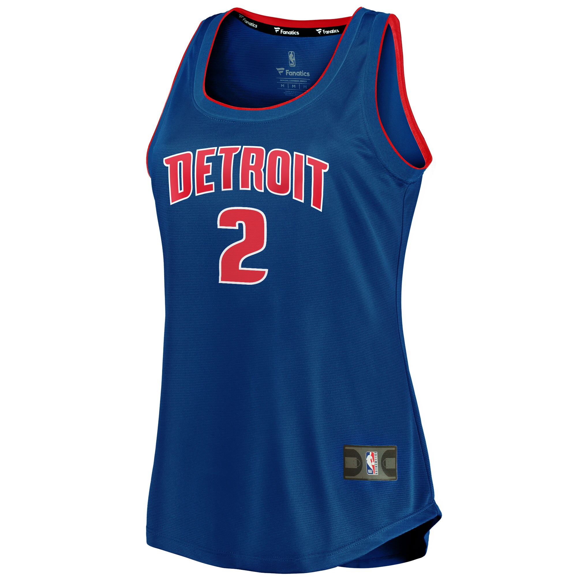 Alternative view of Cade Cunningham Detroit Pistons Fanatics Women's Fast Break Tank Jersey - Icon Edition - Blue