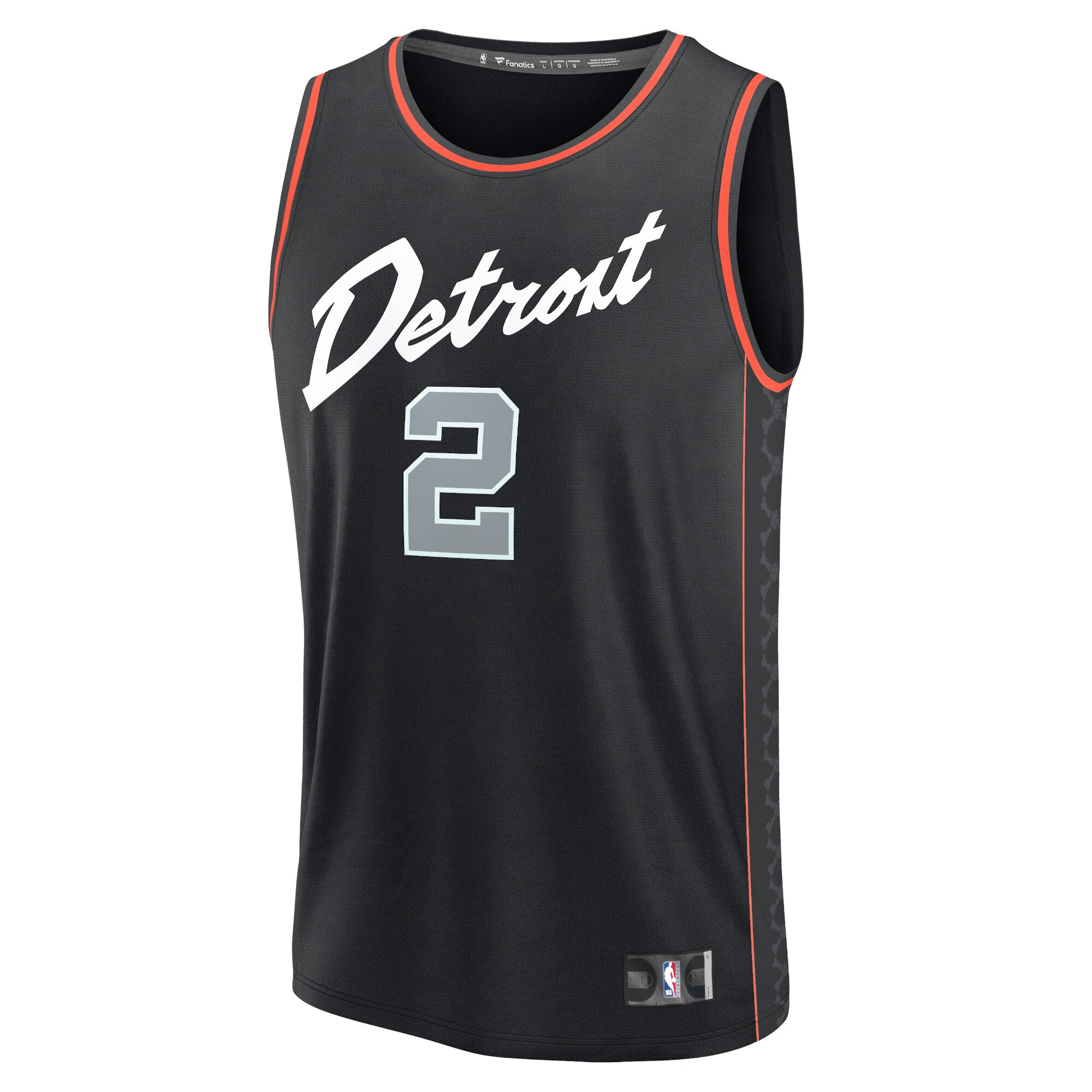 Alternative view of Cade Cunningham Detroit Pistons Fanatics Youth Fast Break Jersey - Black - City Edition