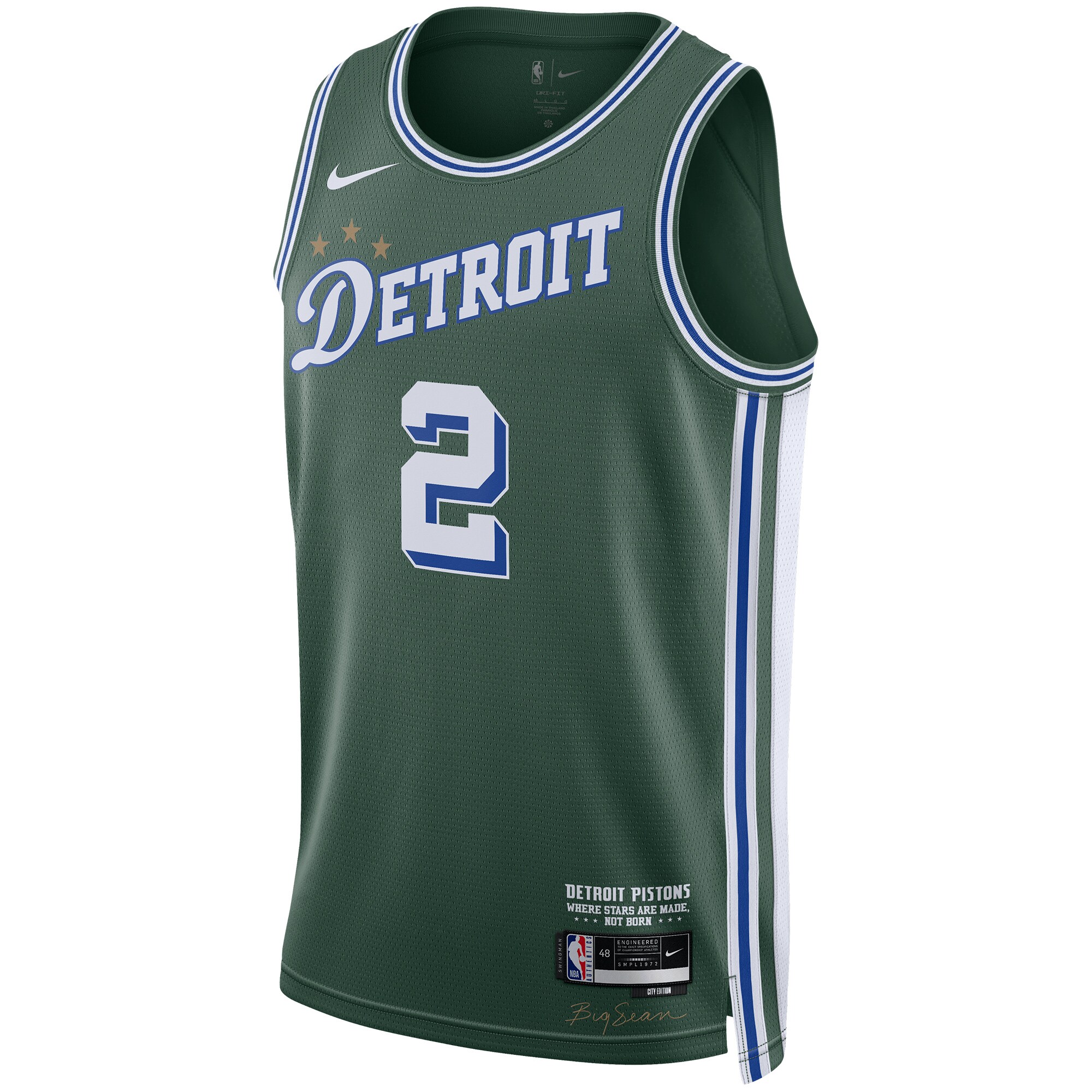 Alternative view of Cade Cunningham Detroit Pistons Unisex 2022/23 Swingman Jersey - City Edition - Green