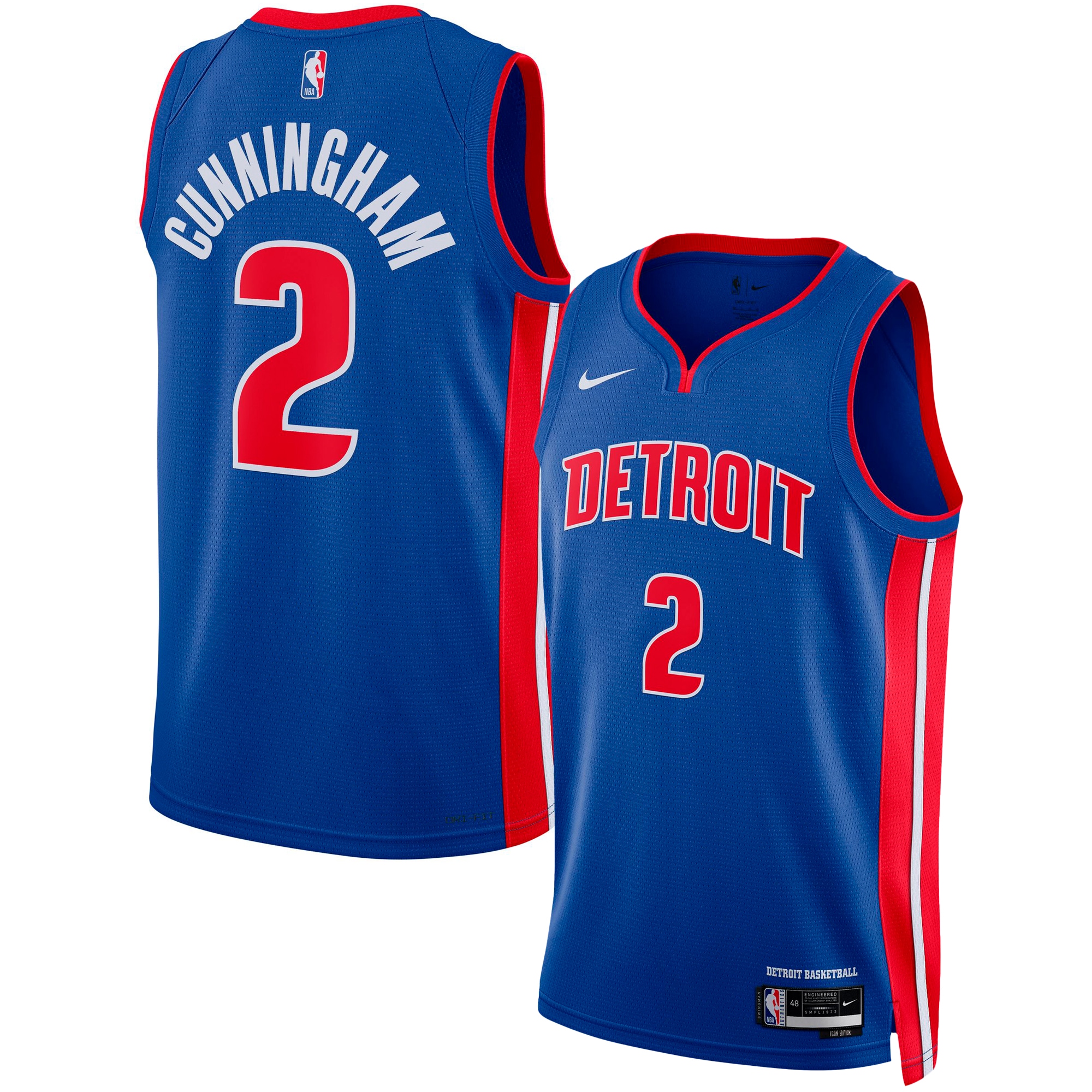 Cade Cunningham Detroit Pistons Unisex Swingman Jersey – Icon Edition – Blue