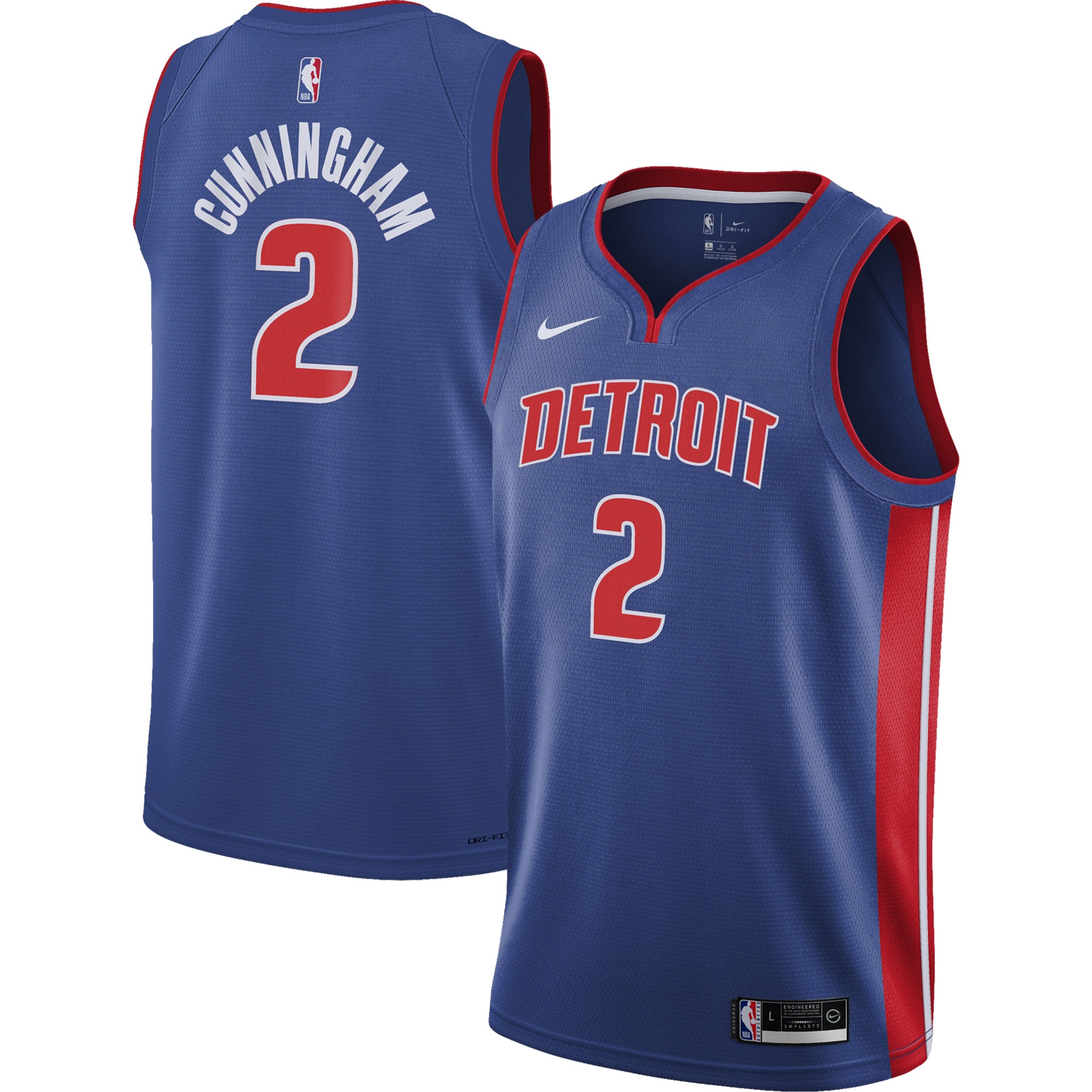 Cade Cunningham Detroit Pistons Youth 2021/22 Swingman Jersey - Icon Edition - Blue