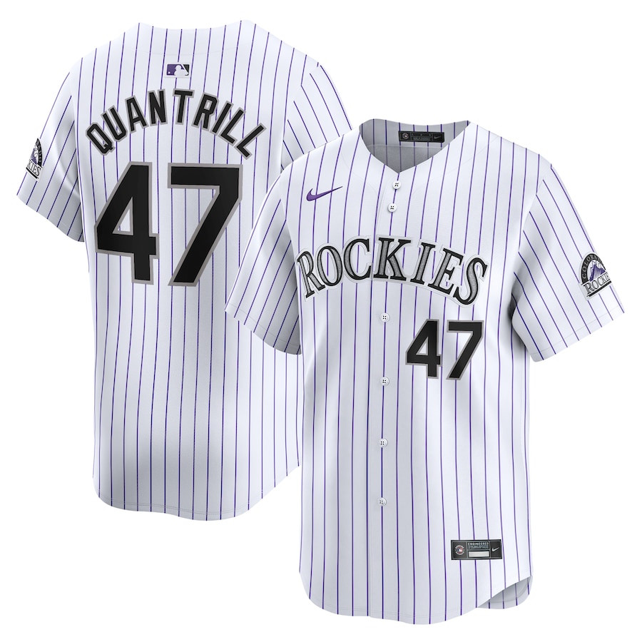 Cal Quantrill 47 Colorado Rockies Home Limited Player Men Jersey - White