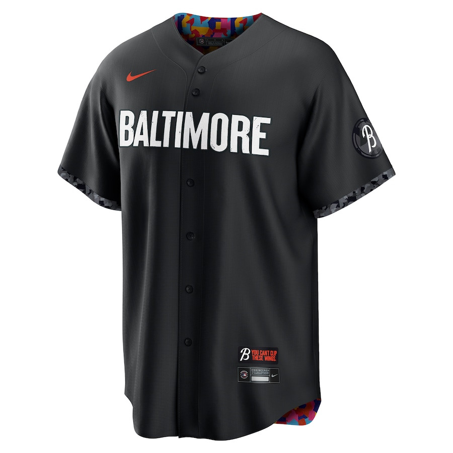 Alternative view of Cal Ripken 8 Baltimore Orioles 2023 City Connect Men Jersey - Black