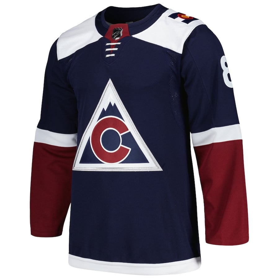 Alternative view of Cale Makar 8 Colorado Avalanche Alternate Primegreen Men Jersey - Navy - JS889 