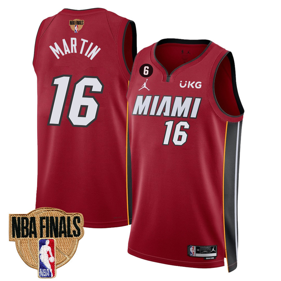 Caleb Martin 16 Miami Heat Final Champions 2023 Swingman Jersey - Red - JS777 
