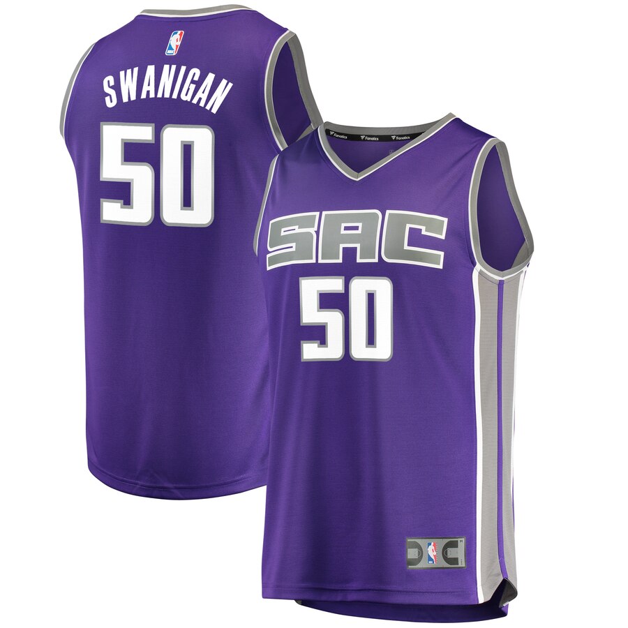 Caleb Swanigan Sacramento Kings Fanatics Branded Fast Break Replica Jersey - Icon Edition - Purple