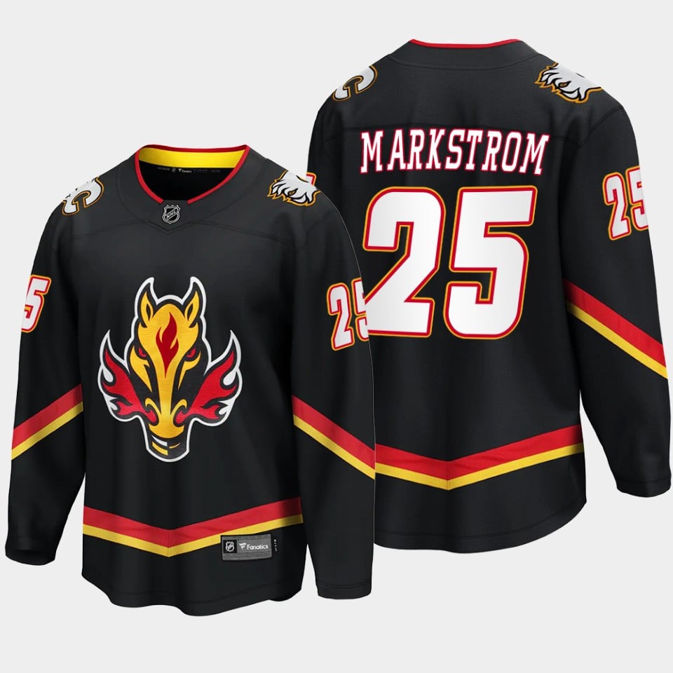 Calgary Flames Jacob Markstrom 25 Alternate Black Jersey Breakaway Player - JS970 