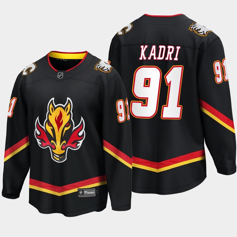 Calgary Flames Nazem Kadri 91 Alternate Red Jersey Breakaway Player - JS754 
