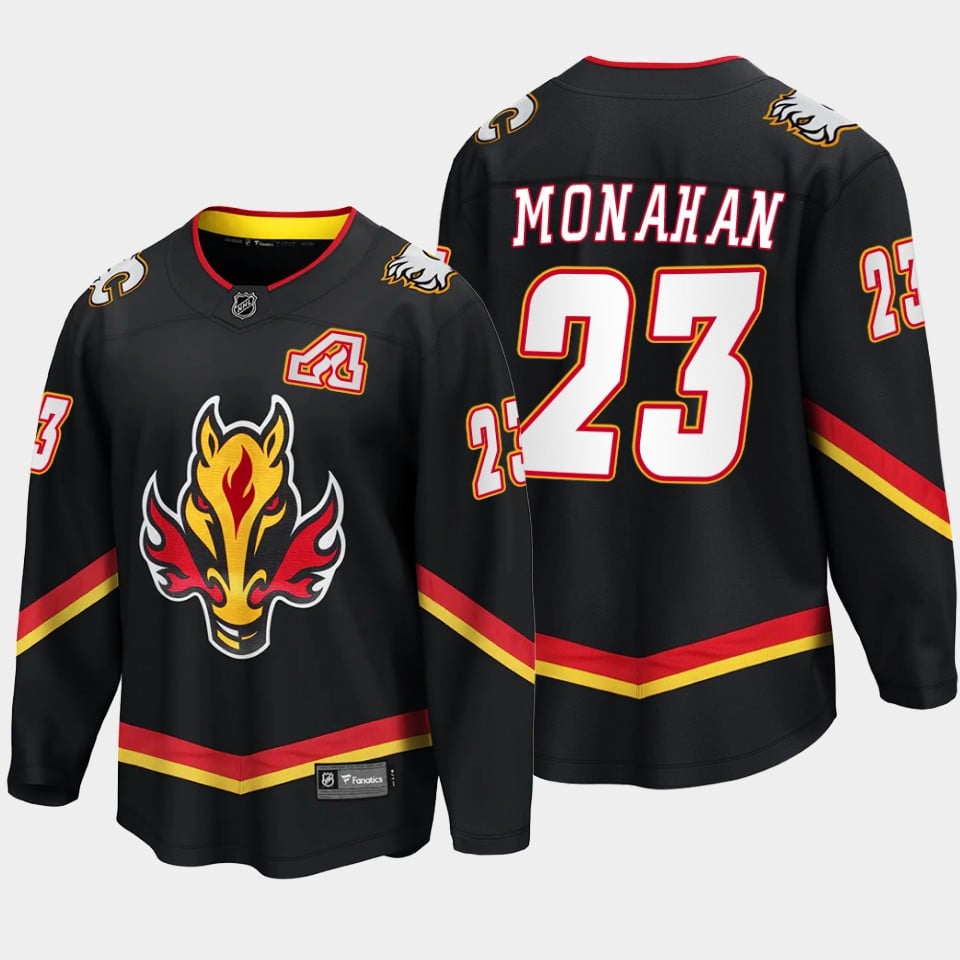 Calgary Flames Sean Monahan 23 Alternate Black Jersey Breakaway Player - JS511 