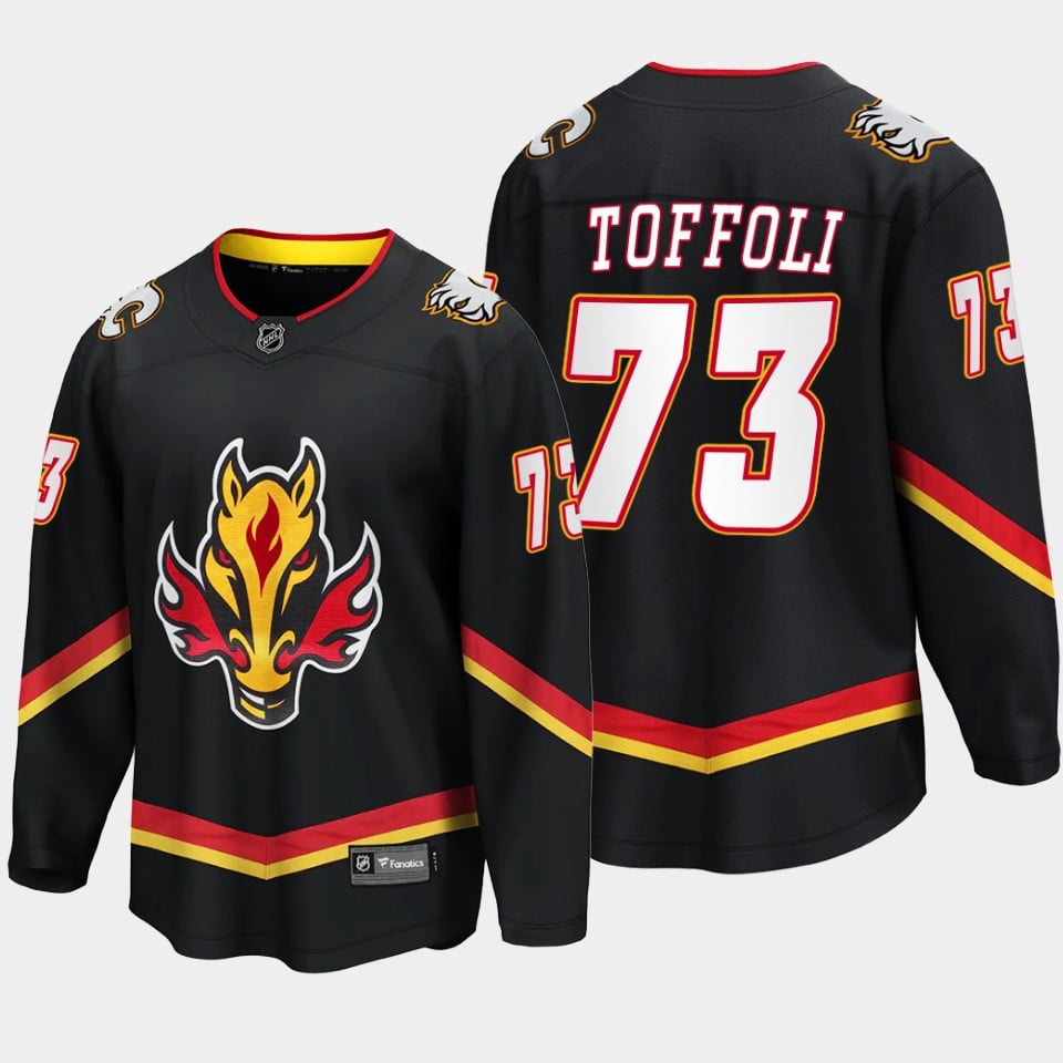 Calgary Flames Tyler Toffoli 73 Alternate Black Jersey Breakaway Player - JS498 