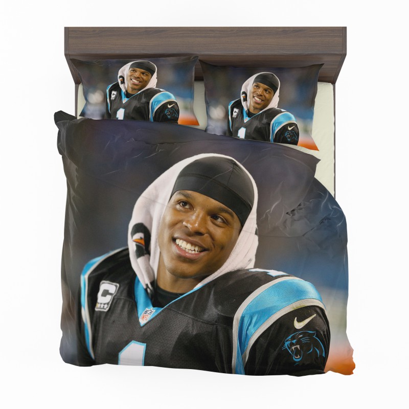 Cam Newton Quarterback Carolina Panthers Nfl Bedding Set - Custom Bedding Set