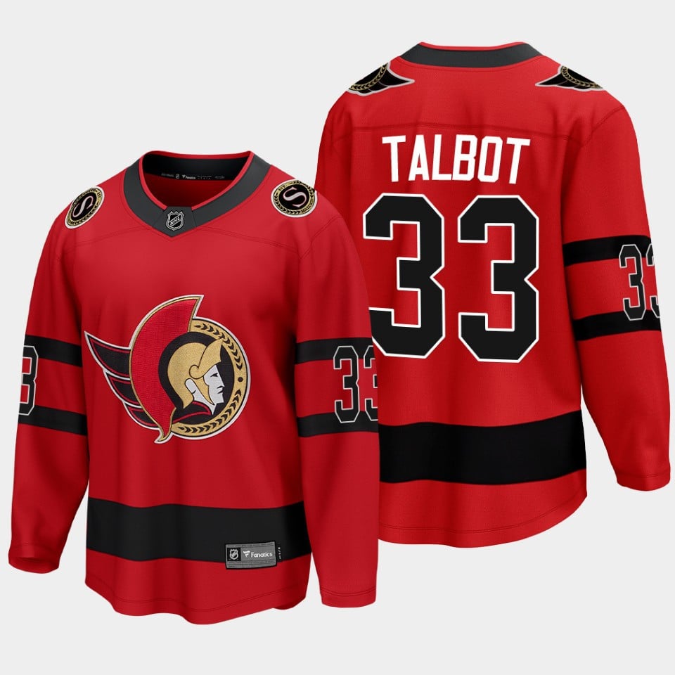 Cam Talbot 33 Ottawa Senators 2022 Special Edition Reverse Retro Red Jersey - JS689 