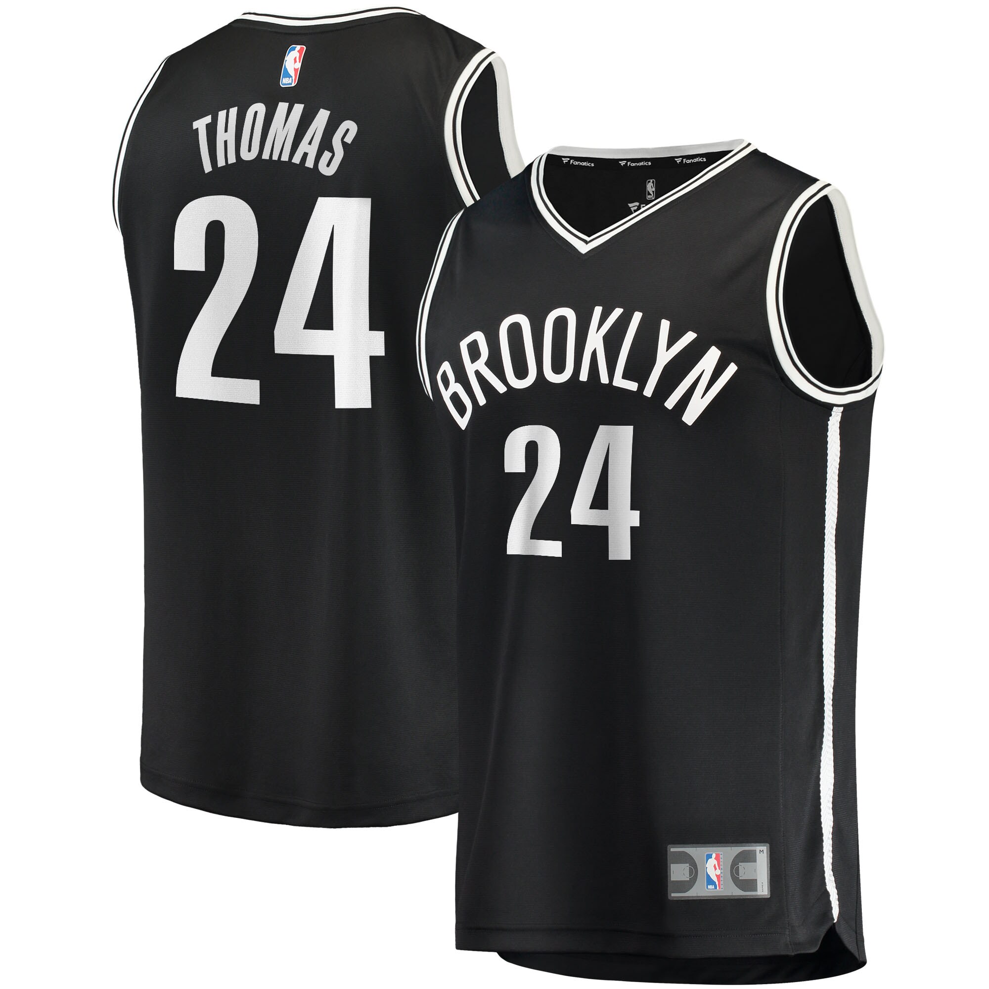 Alternative view of Cam Thomas Brooklyn Nets Fanatics Branded 2021/22 Fast Break Replica Jersey - Icon Edition - Black