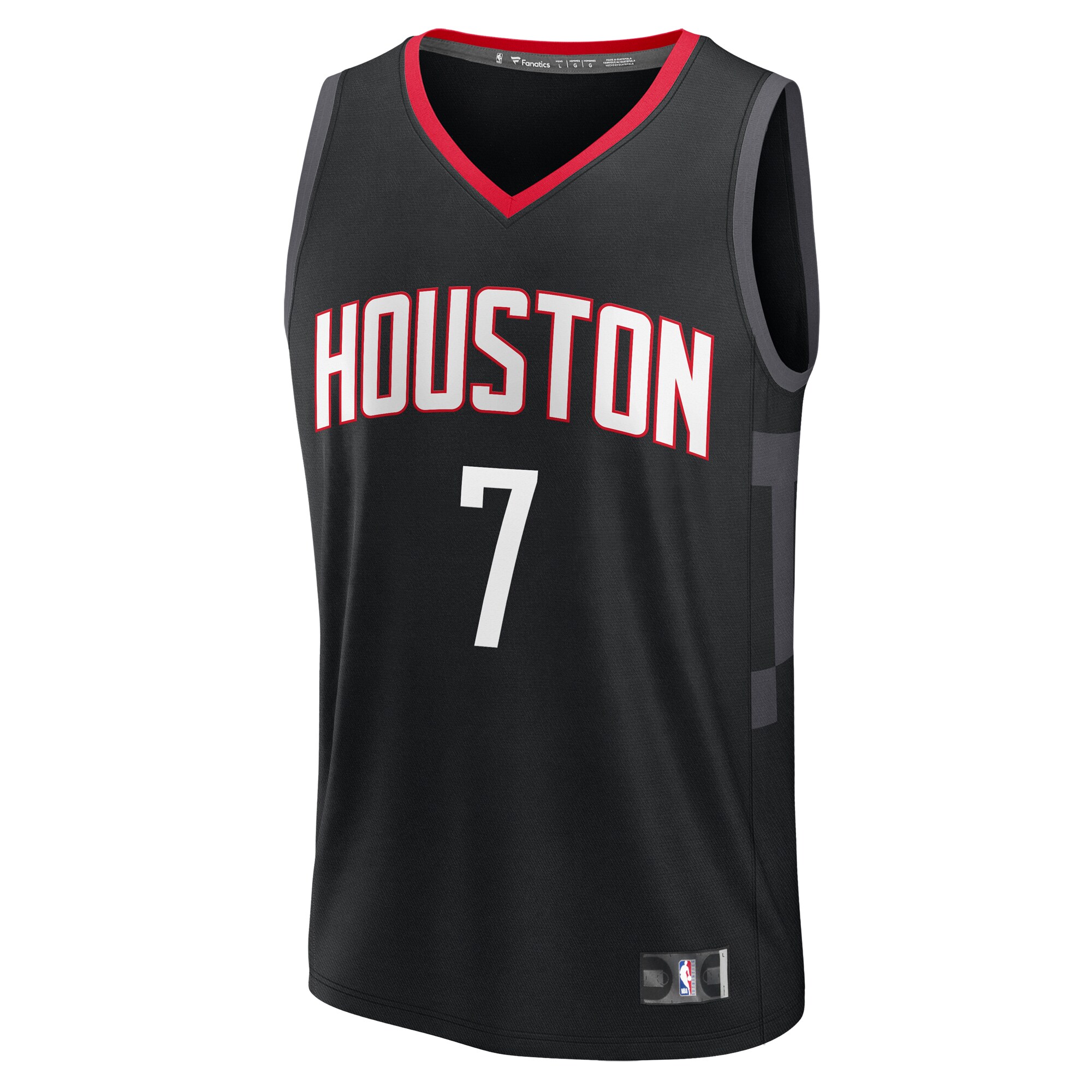 Alternative view of Cam Whitmore Houston Rockets Fanatics Fast Break Replica Player Jersey - Statement Edition - Black