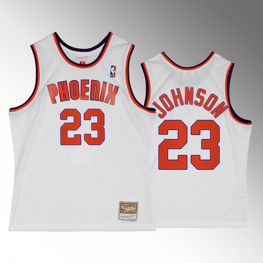 Cameron Johnson 23 Phoenix Suns Alternate White Hardwood Classics Jersey - JS302 
