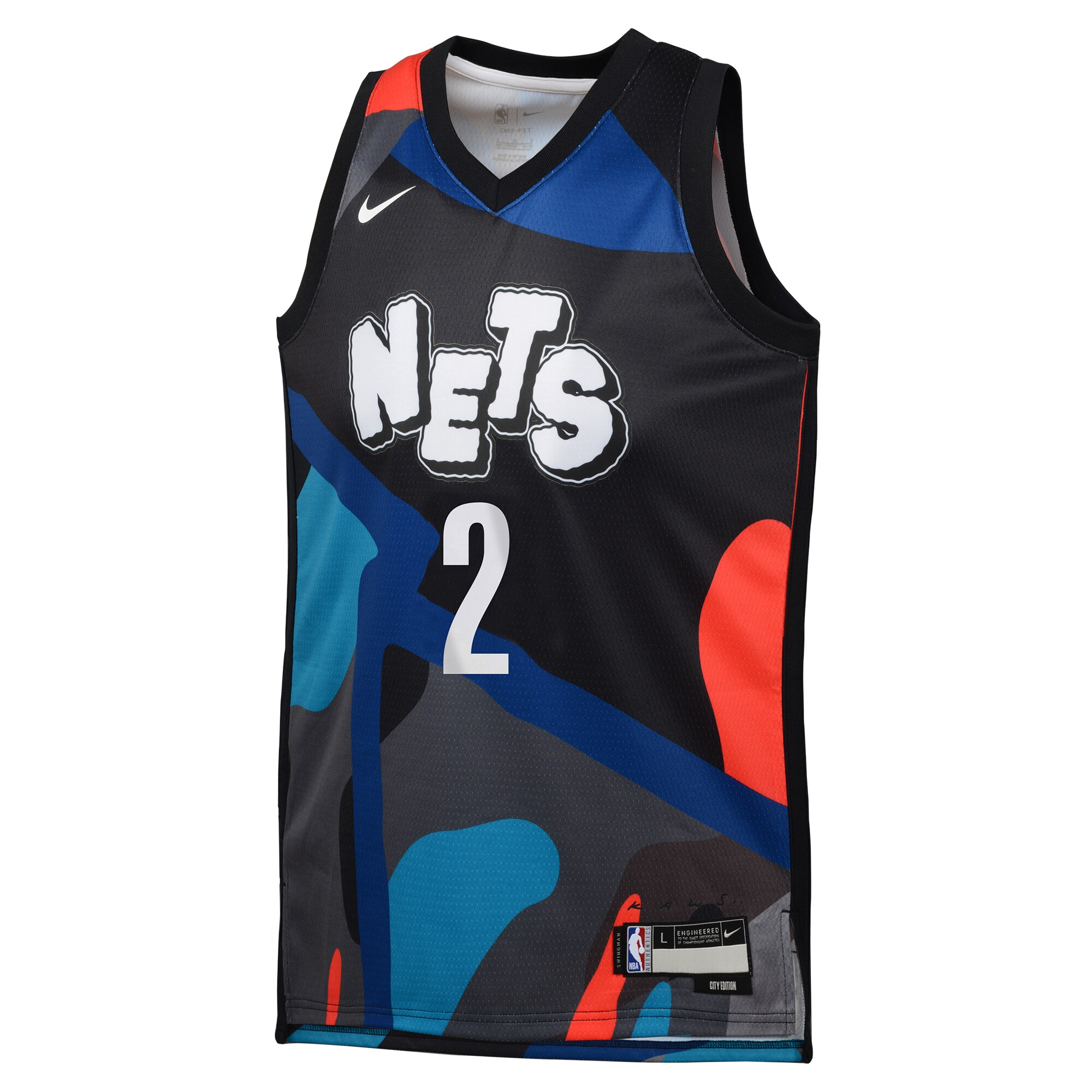 Alternative view of Cameron Johnson Brooklyn Nets Youth Swingman Replica Jersey - City Edition - Black