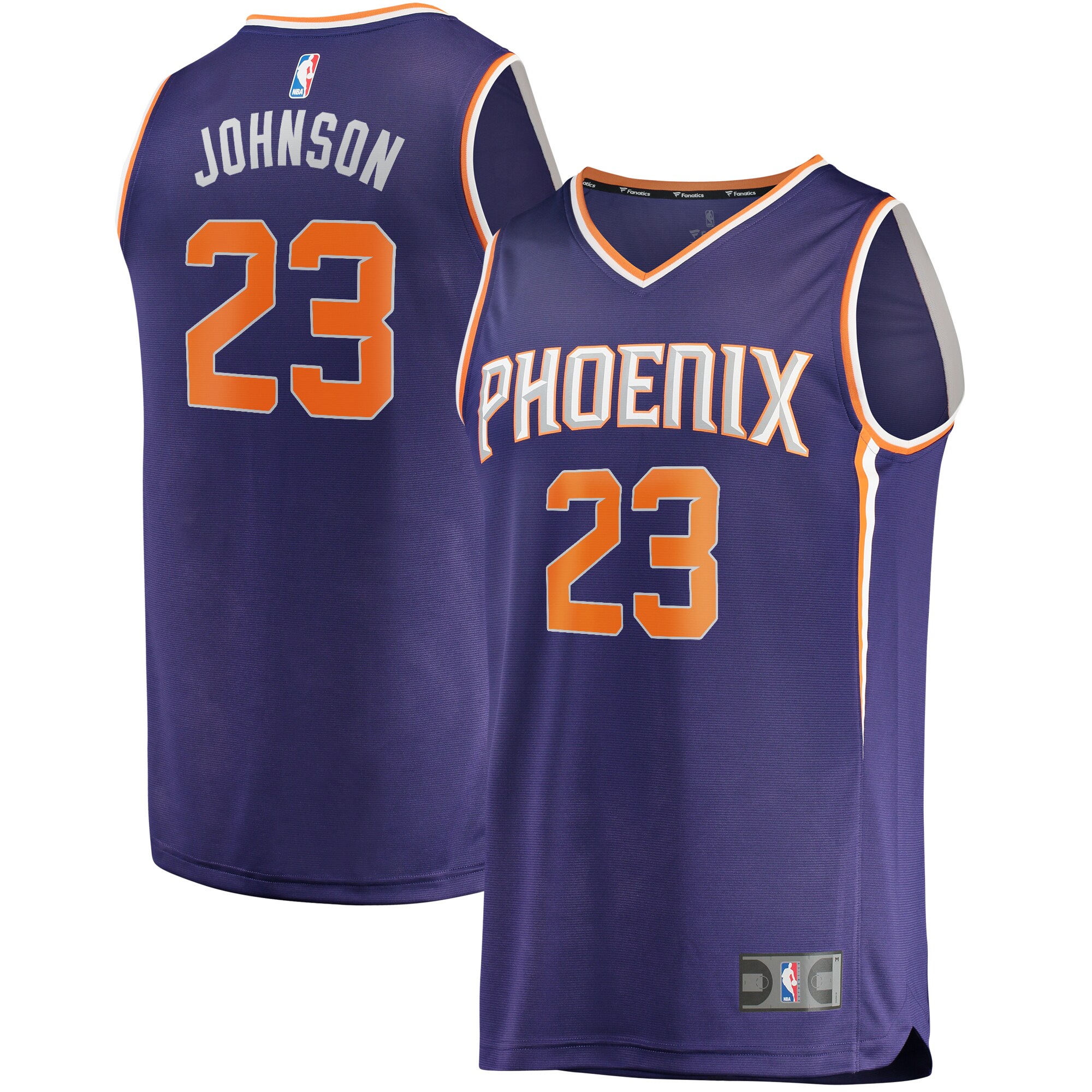 Alternative view of Cameron Johnson Phoenix Suns Fanatics Branded Fast Break Replica Jersey Purple – Icon Edition