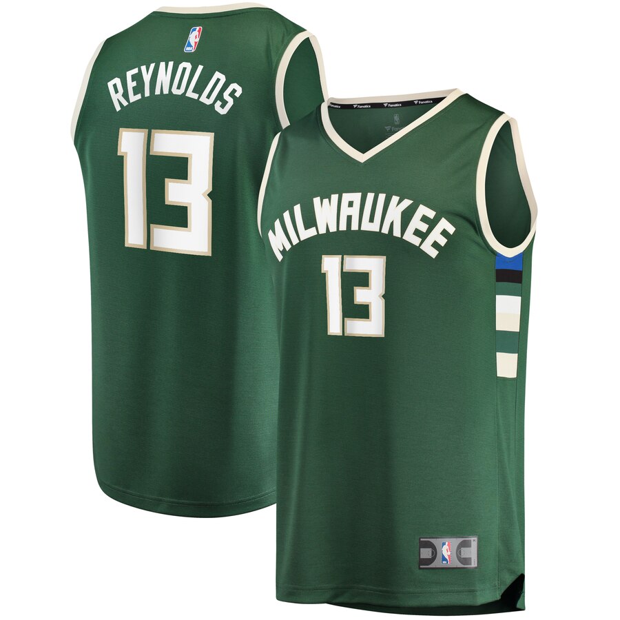 Cameron Reynolds Milwaukee Bucks Fanatics Branded Youth Fast Break Replica Player Jersey - Icon Edition - Hunter Green