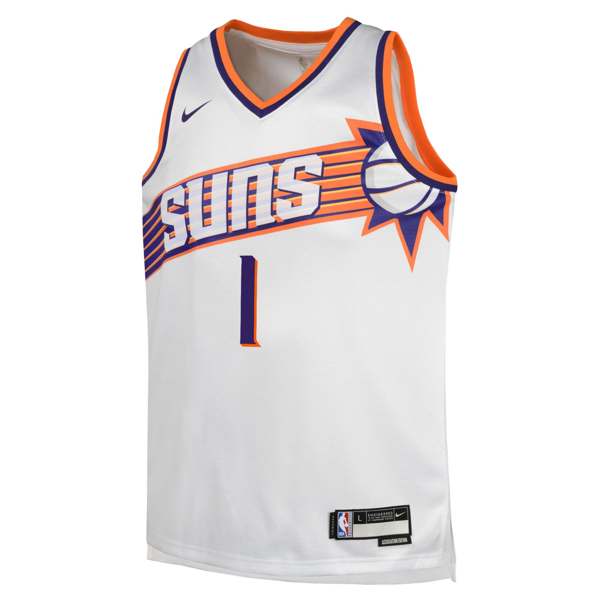 Alternative view of Camiseta Association Edition Swingman de los Phoenix Suns - Blanco - Devin Booker - Jóvenes - JS982 