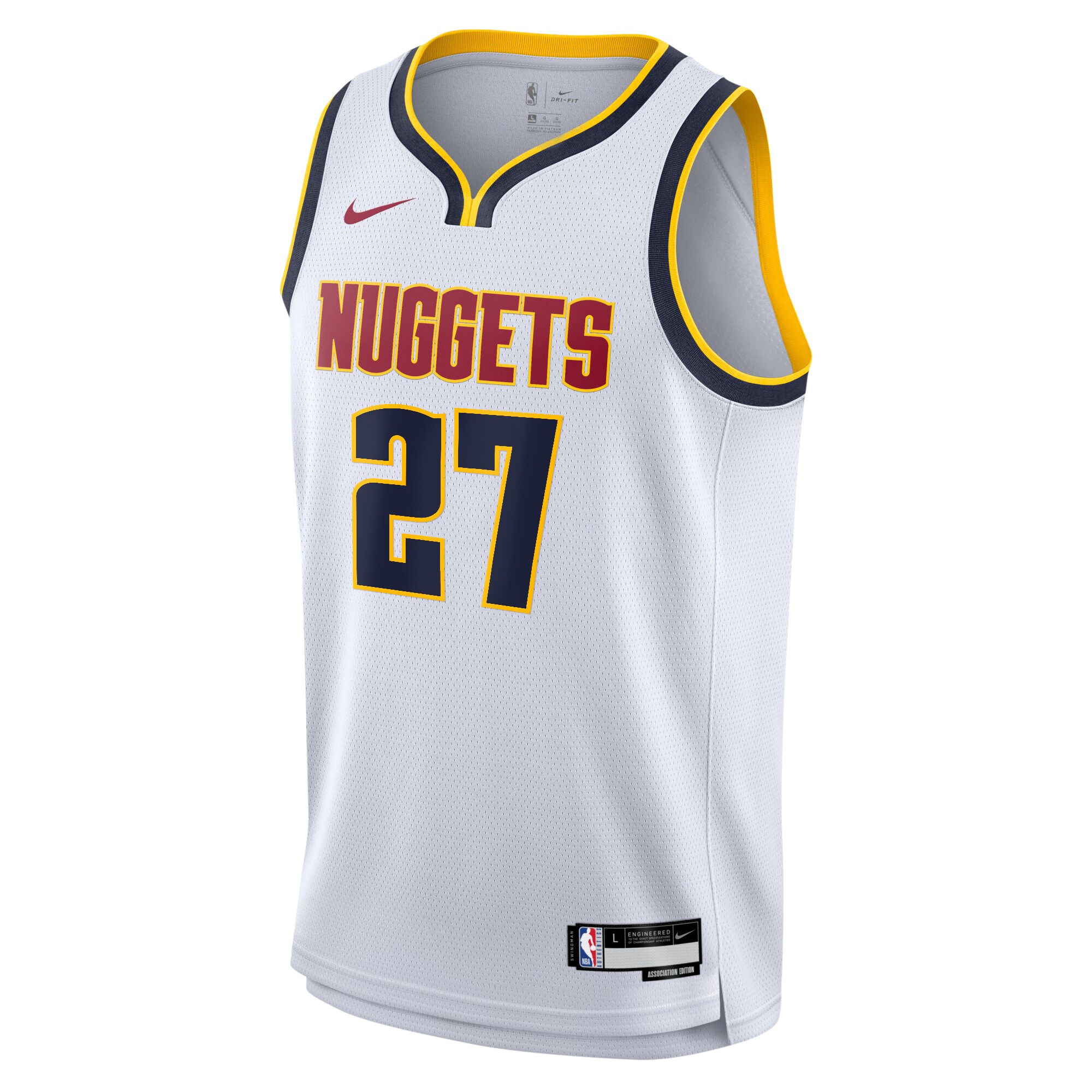 Alternative view of Camiseta Association Swingman de los Denver Nuggets - Blanco - Jamal Murray - Jóvenes - JS748 
