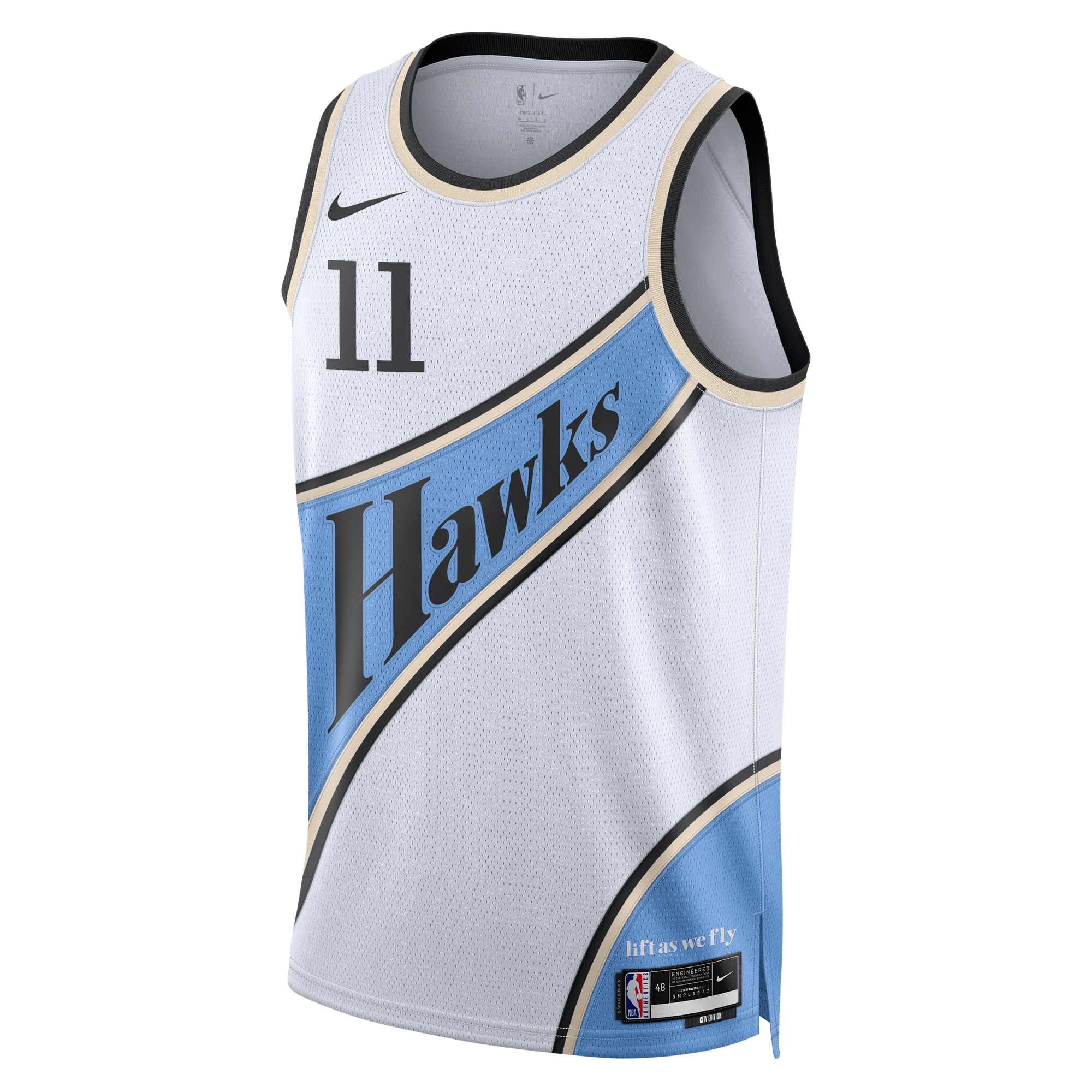 Alternative view of Camiseta City Edition Swingman de los Atlanta Hawks 2024 - Blanca - Trae Young - Unisex - JS377 